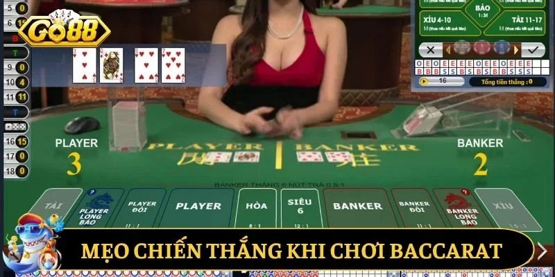 Mẹo chiến thắng khi chơi baccarat GO88